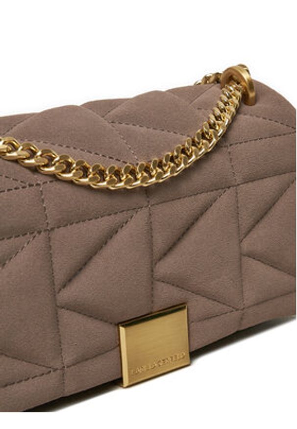 Karl Lagerfeld - KARL LAGERFELD Torebka 246W3088 Beżowy. Kolor: beżowy. Materiał: skórzane, zamszowe