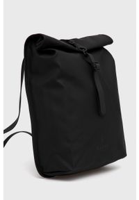 Rains Plecak 1361 Rolltop Mini kolor czarny duży gładki. Kolor: czarny. Wzór: gładki #5