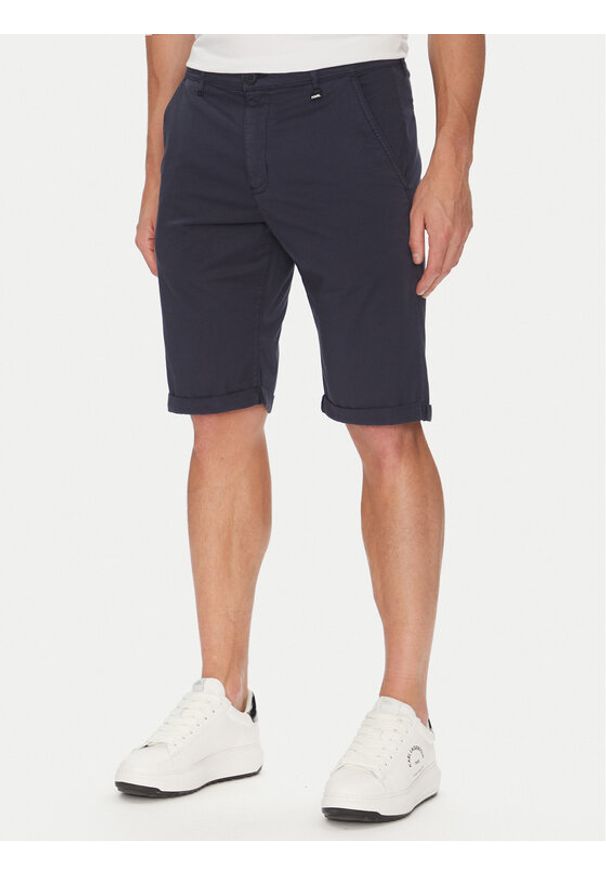 Karl Lagerfeld - KARL LAGERFELD Szorty materiałowe 265812 552829 Granatowy Regular Fit. Kolor: niebieski. Materiał: bawełna