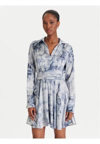 Guess Sukienka koktajlowa W5YK00 WF1T2 Niebieski Regular Fit. Kolor: niebieski. Materiał: syntetyk. Styl: wizytowy #1