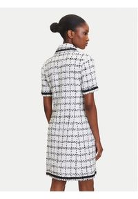Karl Lagerfeld - KARL LAGERFELD Sukienka dzianinowa A3W13031 Écru Regular Fit. Typ kołnierza: dekolt w karo. Materiał: syntetyk #3