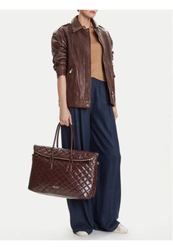 Nine West Torebka CEO-SOPHIA-LA374-4066 Brązowy. Kolor: brązowy