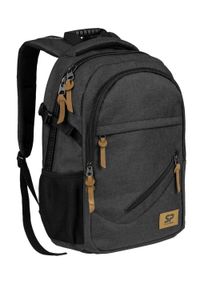 Smart Pack - Plecak Grafitowy Męski, Kieszeń na Laptopa, Sportowy, Regulowane Zapięcie, z Portem USB -SMART PACK. Kolor: szary. Materiał: poliester. Styl: sportowy #6