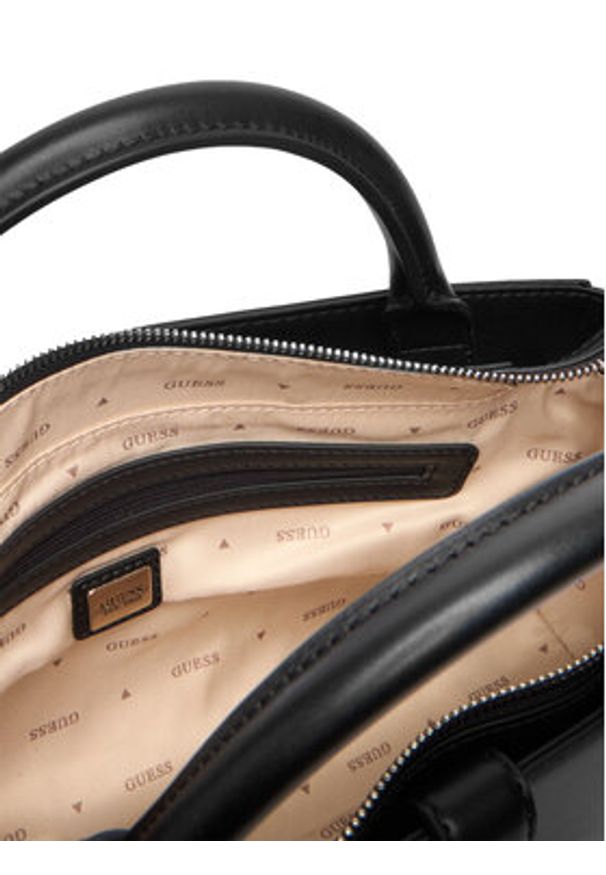 Guess Torebka Carrie HWVG98 96060 Czarny. Kolor: czarny. Materiał: skórzane