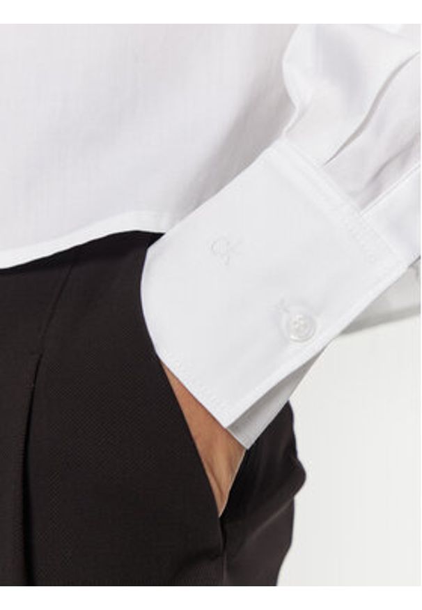 Calvin Klein Koszula K20K208068 Biały Regular Fit. Kolor: biały. Materiał: bawełna