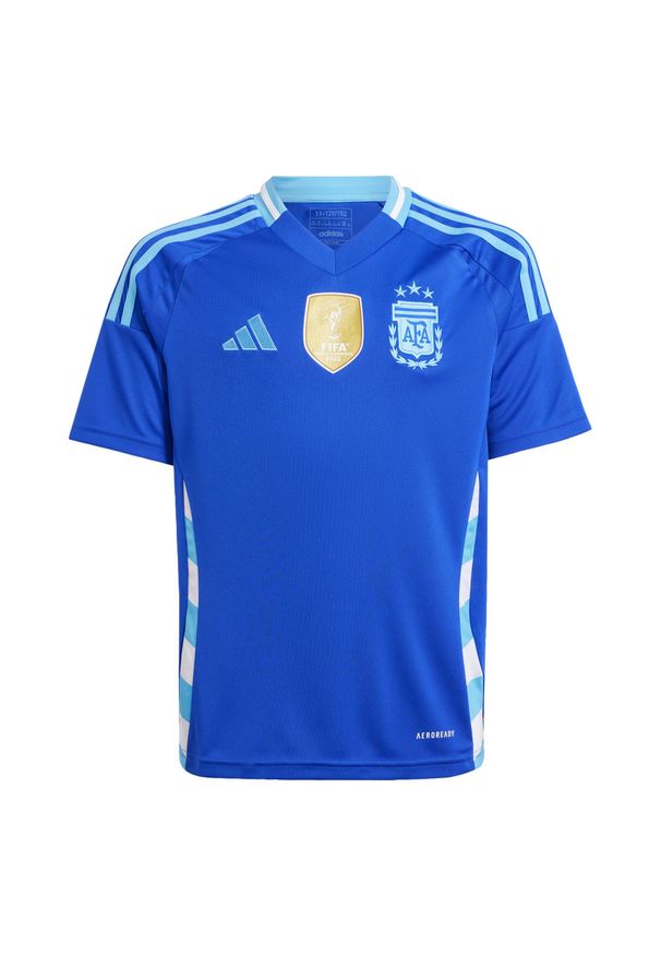 Adidas - Koszulka Argentina 24 Away Kids. Kolor: niebieski. Materiał: materiał. Sport: piłka nożna