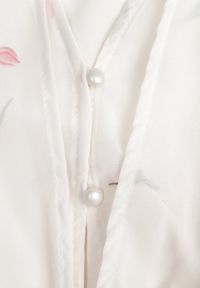 Renee - Beżowy Szyfonowy Kombinezon Zdobiony Falbankami i Paskiem z Wiązaniem Talyria. Okazja: na randkę. Kolor: beżowy. Materiał: szyfon. Wzór: aplikacja #3