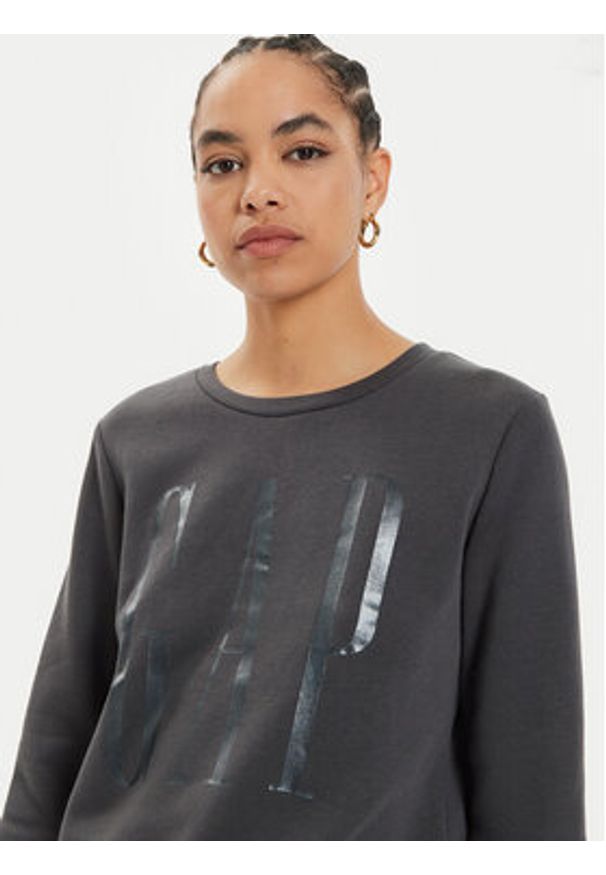GAP - Gap Bluza 540907-00 Szary Relaxed Fit. Kolor: szary. Materiał: bawełna, syntetyk