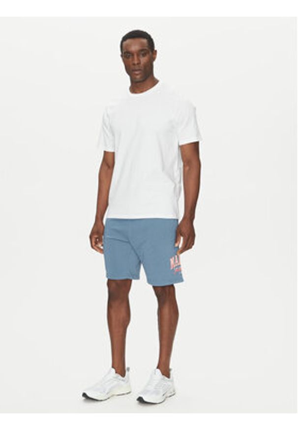 Jack & Jones - Jack&Jones Szorty sportowe Kane Detroit 12268773 Niebieski Relaxed Fit. Kolor: niebieski. Materiał: bawełna. Styl: sportowy