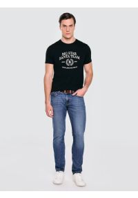 Big-Star - Koszulka męska z nadrukiem czarna Marr 906. Okazja: na co dzień. Kolor: czarny. Materiał: dzianina, bawełna, jeans. Wzór: nadruk. Styl: wizytowy, casual, klasyczny #4