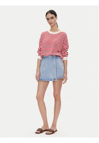 Pepe Jeans Sweter Poppy PL702278 Czerwony Regular Fit. Kolor: czerwony. Materiał: bawełna