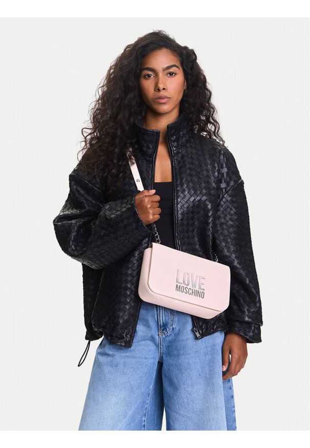 Love Moschino - LOVE MOSCHINO Torebka JC4254PP0MKD0601 Różowy. Kolor: różowy. Materiał: skórzane