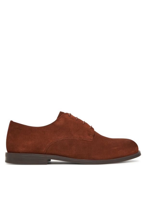 Calvin Klein Półbuty Ess Rubber Derby Su HM0HM01928 Brązowy. Kolor: brązowy. Materiał: zamsz, skóra