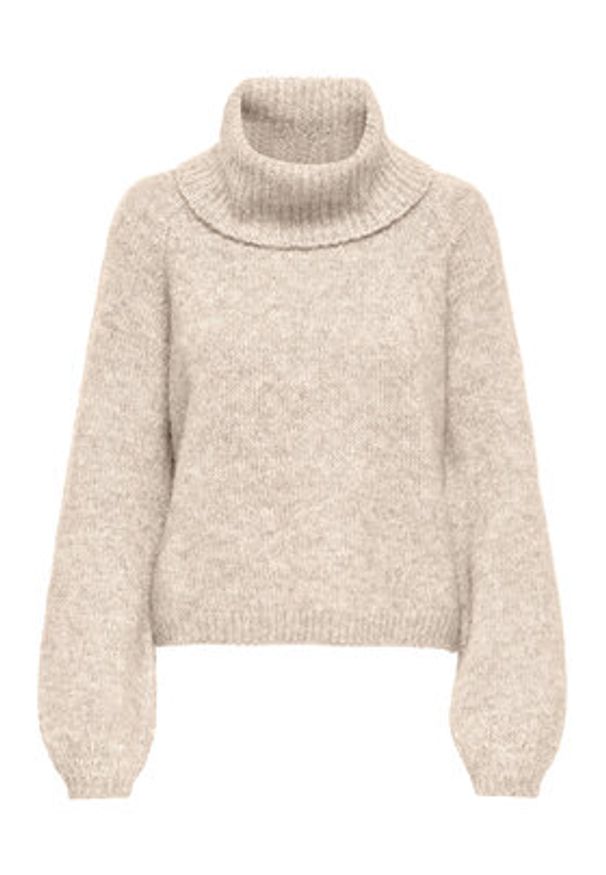 only - ONLY Golf Gila 15358571 Biały Regular Fit. Typ kołnierza: golf. Kolor: biały. Materiał: syntetyk