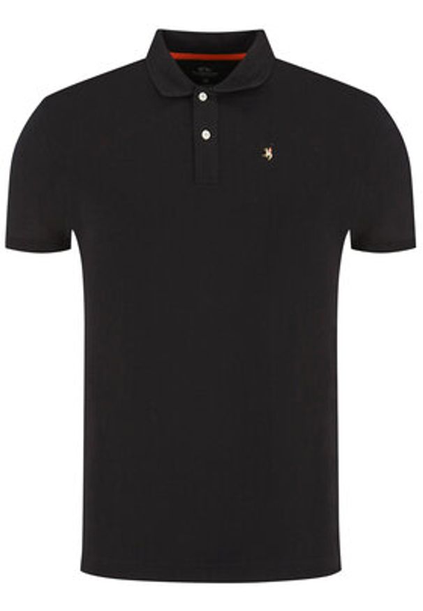 La Martina Polo Piquet CCMP02 PK001 Czarny Slim Fit. Typ kołnierza: polo. Kolor: czarny. Materiał: bawełna