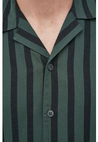 Lindbergh koszula z domieszką lnu męska kolor zielony relaxed. Kolor: zielony. Materiał: len. Długość rękawa: krótki rękaw. Długość: krótkie #4