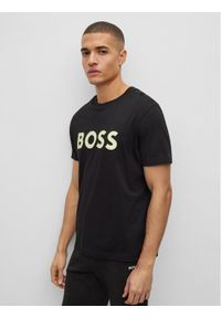 BOSS - Boss T-Shirt 50488793 Czarny Regular Fit. Kolor: czarny. Materiał: bawełna