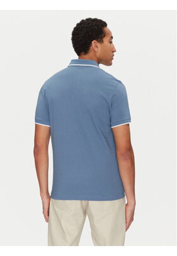 BOSS Polo Passertip 50507699 Niebieski Slim Fit. Typ kołnierza: polo. Kolor: niebieski. Materiał: bawełna