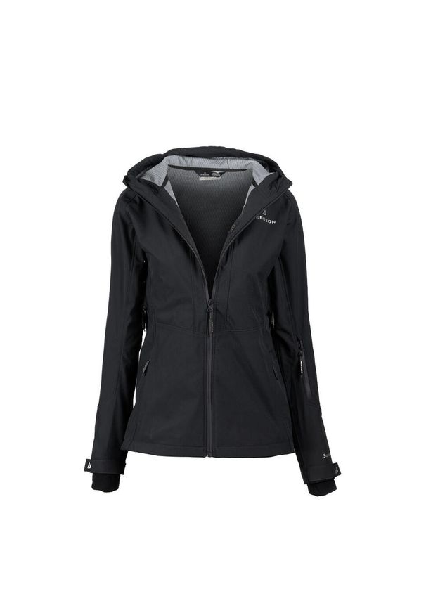 Bergson - Kurtka softshell damska Vara SS1. Kolor: czarny. Materiał: softshell. Sport: turystyka piesza