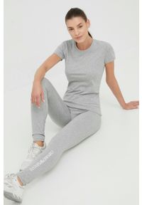 Emporio Armani Underwear legginsy 164568.2R227 damskie kolor szary z nadrukiem. Kolor: szary. Wzór: nadruk #4