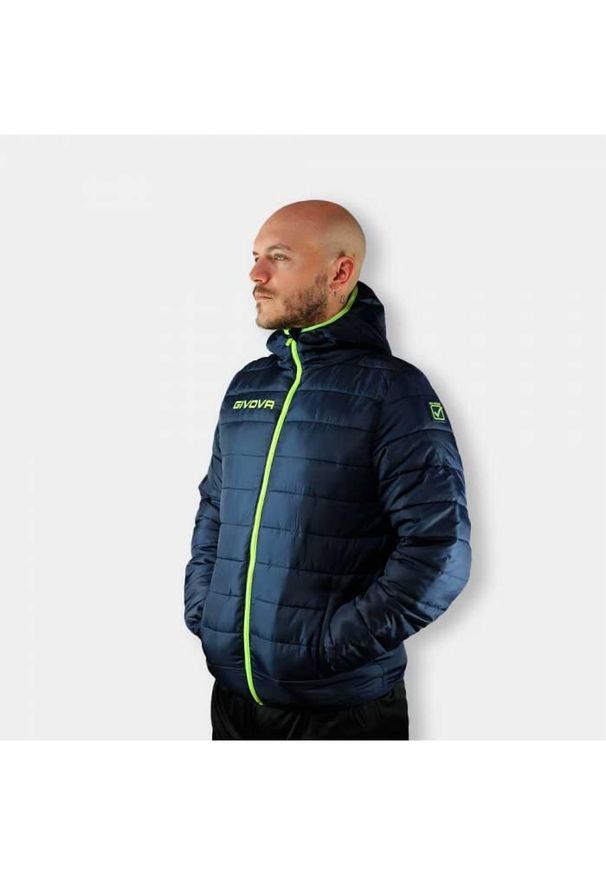 Givova - Windproof Sportjack Men XL - Oddychający i lekki. Kolor: niebieski, żółty, wielokolorowy. Sezon: zima. Sport: piłka nożna
