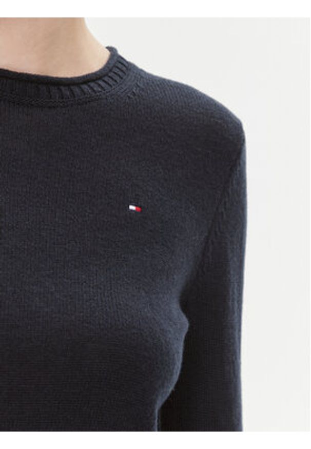 TOMMY HILFIGER - Tommy Hilfiger Sweter WW0WW40264 Granatowy Regular Fit. Kolor: niebieski. Materiał: wełna