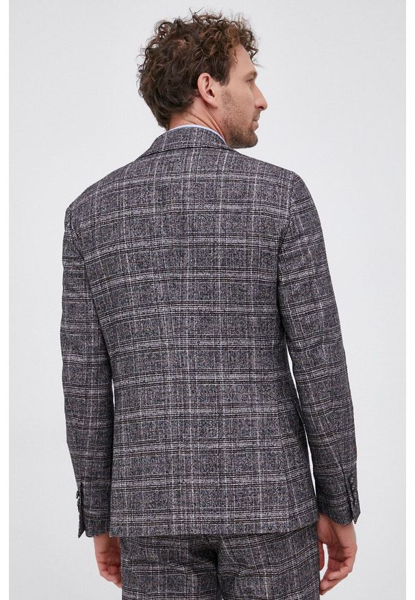 TOMMY HILFIGER - Tommy Hilfiger Marynarka z domieszką wełny męska kolor szary. Kolor: szary. Materiał: wełna. Styl: klasyczny