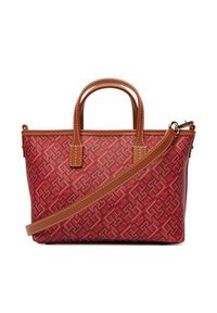 TOMMY HILFIGER - Tommy Hilfiger Torebka Th Monoplay Mini Tote Stripe Le AW0AW18389 Czerwony. Kolor: czerwony. Materiał: skórzane #5