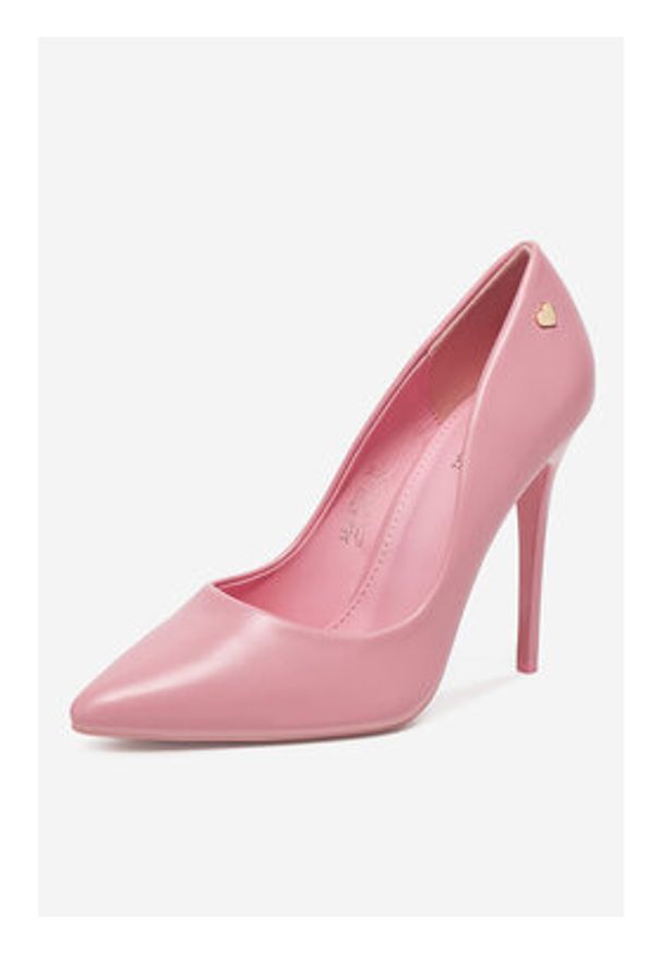 DeeZee Szpilki AB2-4503 Różowy. Kolor: różowy. Materiał: skóra. Obcas: na szpilce