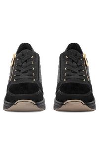 Rieker Sneakersy N6314-00 Czarny. Kolor: czarny. Materiał: skóra #5