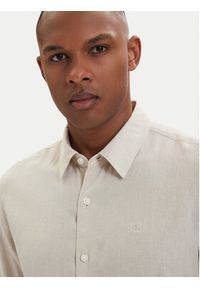 Calvin Klein Koszula LV04LE125G Beżowy jasny Regular Fit. Kolor: beżowy. Materiał: lyocell #5