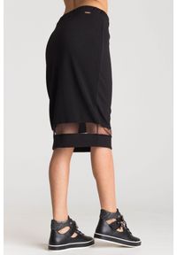 Liu Jo Sport - Czarna spódnica z transparentną wstawką. Kolor: czarny #6