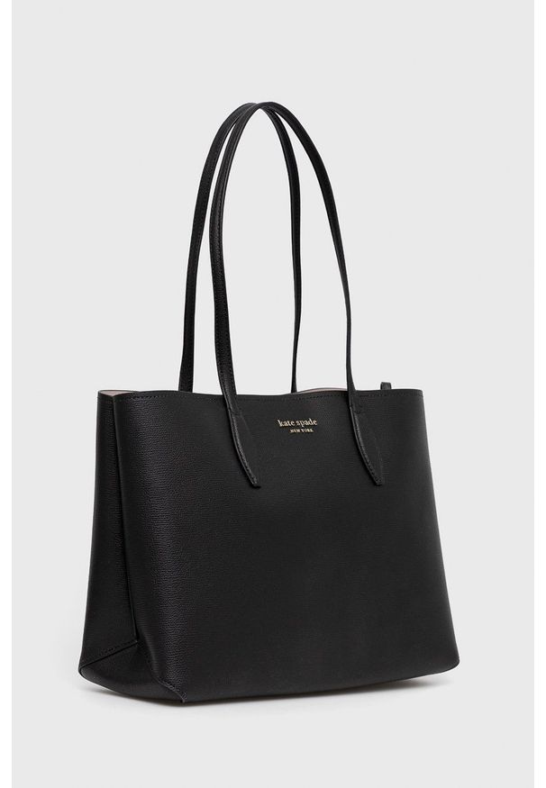 Kate Spade Torebka skórzana kolor czarny. Kolor: czarny. Materiał: skórzane. Rodzaj torebki: na ramię