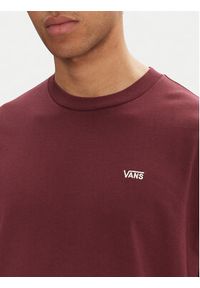 Vans T-Shirt Left Chest II VN000P1P Bordowy Loose Fit. Kolor: czerwony. Materiał: bawełna #5