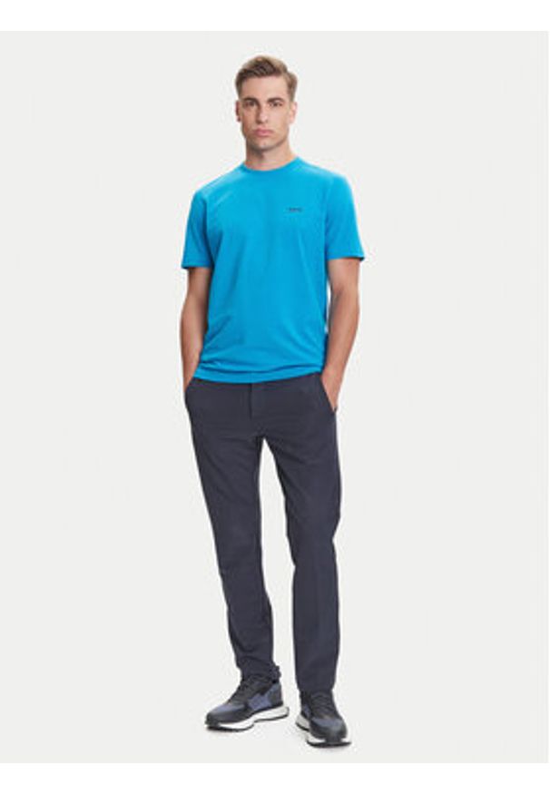 BOSS T-Shirt 50506373 Turkusowy Regular Fit. Kolor: turkusowy. Materiał: bawełna