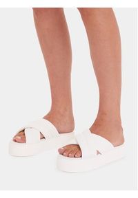 Tommy Jeans Klapki Tjw Lettering Flatform Sandal EN0EN02465 Écru. Materiał: materiał