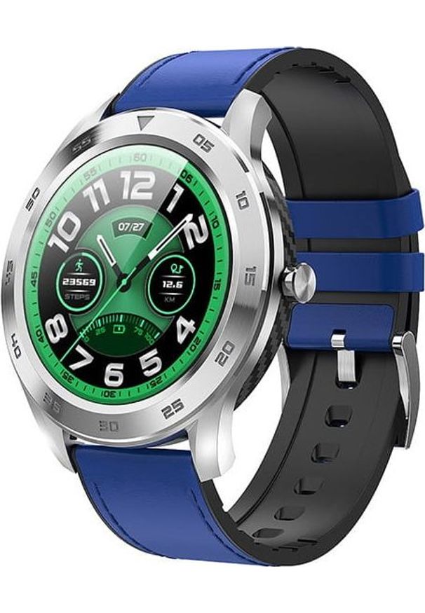 Smartwatch Garett Electronics GT22S Czarno-niebieski. Rodzaj zegarka: smartwatch. Kolor: niebieski, wielokolorowy, czarny