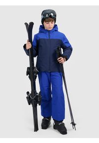 4f - 4F Kurtka narciarska membrana 5000 chłopięca - granatowa 146 (10-11 lat). Kolor: niebieski. Materiał: poliester. Sezon: lato #2