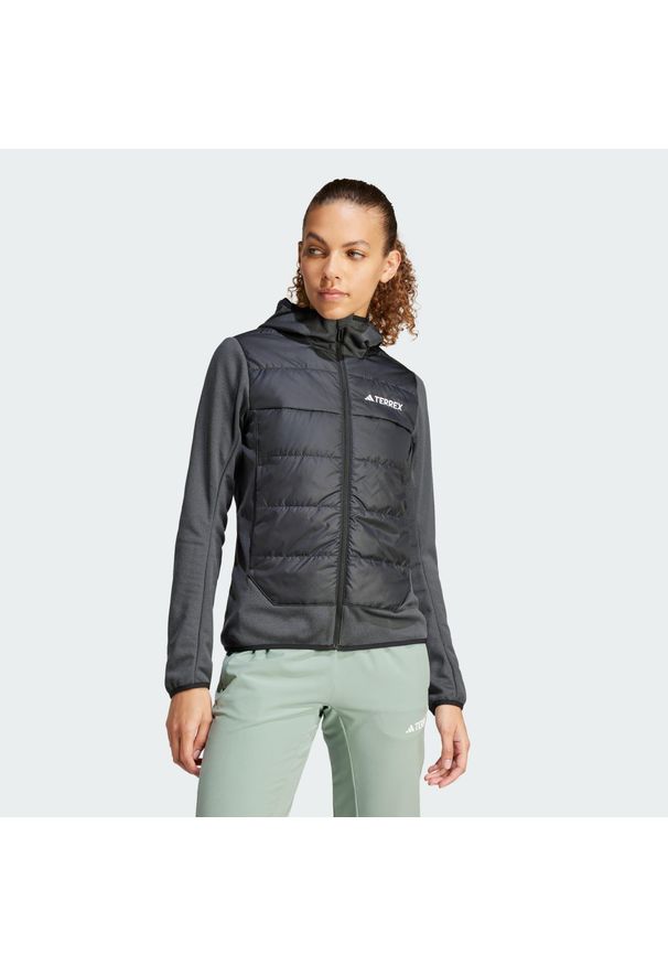 Adidas - Kurtka Terrex Multi Hybrid Insulated Hooded. Kolor: czarny. Materiał: polar, materiał