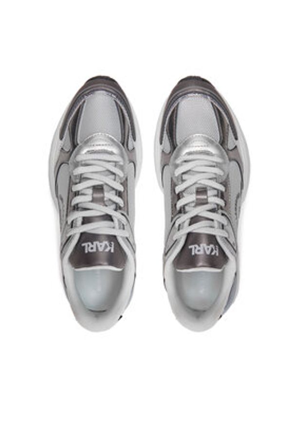 Karl Lagerfeld - KARL LAGERFELD Sneakersy Komet KL65638M Srebrny. Kolor: srebrny. Materiał: skóra
