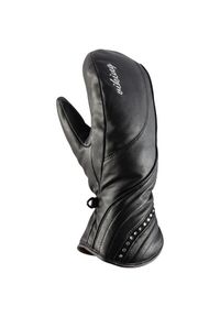 Rękawice narciarskie damskie Viking Diamante Mitten Swarovski, skórzane. Kolor: czarny. Materiał: skóra. Sezon: zima. Sport: narciarstwo