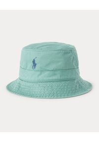 Ralph Lauren - RALPH LAUREN - Zielony kapelusz Bucket. Kolor: zielony. Materiał: bawełna. Wzór: haft #3