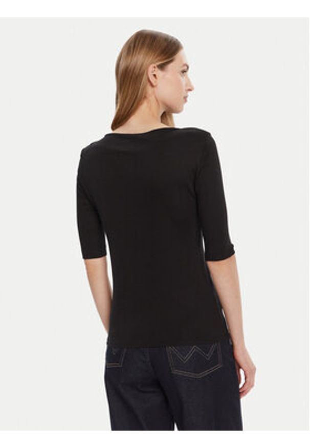 Calvin Klein Bluzka LV044C217G Czarny Slim Fit. Kolor: czarny. Materiał: bawełna
