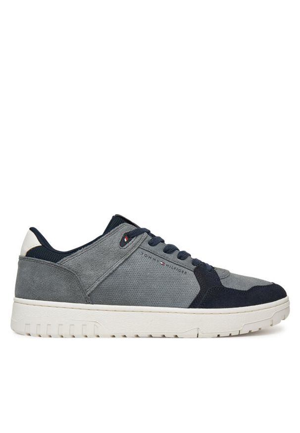 TOMMY HILFIGER - Tommy Hilfiger Sneakersy Basket Core Lite Suede FM0FM05519 Szary. Kolor: szary. Materiał: zamsz, skóra