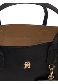 TOMMY HILFIGER - Tommy Hilfiger Torebka Th Icon Satchel AW0AW18122 Czarny. Kolor: czarny. Materiał: skórzane #5