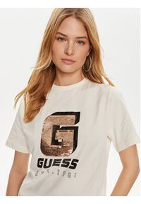 Guess T-Shirt Ines V4YI07 I3Z14 Écru Regular Fit. Materiał: bawełna #5