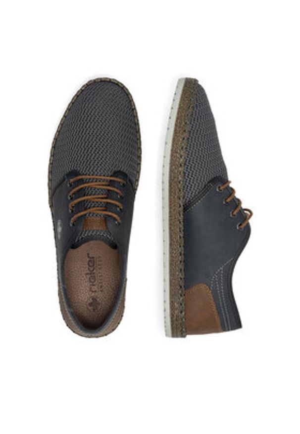 Rieker Półbuty B5249-45 Szary. Kolor: szary. Materiał: materiał