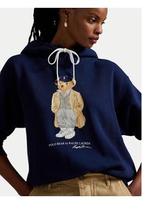 Polo Ralph Lauren Bluza 211971757001 Granatowy Relaxed Fit. Typ kołnierza: polo. Kolor: niebieski. Materiał: bawełna #4