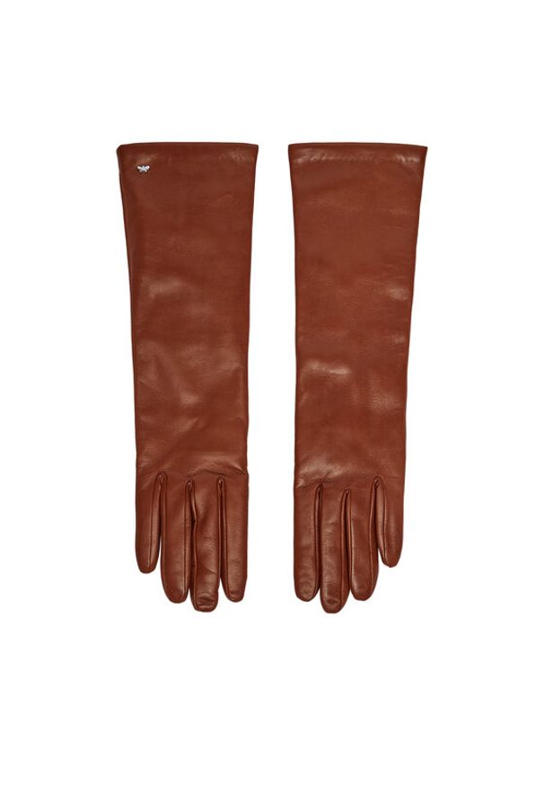 Weekend Max Mara Rękawiczki Damskie Senape 2425566035 Brązowy. Kolor: brązowy. Materiał: skóra
