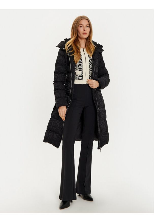 Elisabetta Franchi Płaszcz zimowy PI-71D-46E1-V700 Czarny Regular Fit. Kolor: czarny. Materiał: syntetyk. Sezon: zima